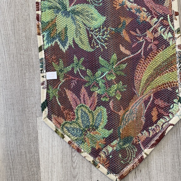 Brown Sugar Designs BoutiqueTapestry Table Runner for Fall Peacock - Picture 4 of 7